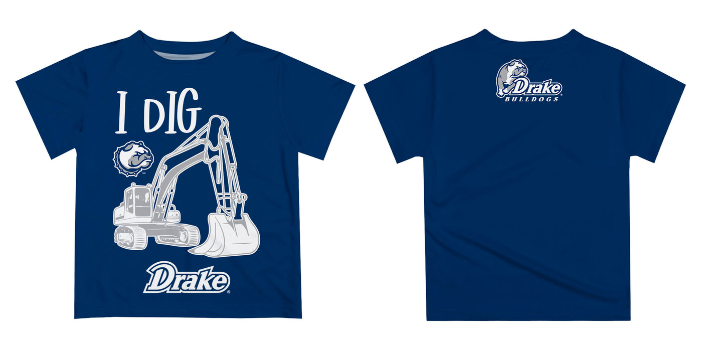 Drake University Bulldogs Vive La Fete Excavator Boys Game Day Blue Short Sleeve Tee - Vive La Fête - Online Apparel Store