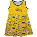 Drexel University Dragons Sleeveless Tank Dress Girls Gold Repeat Print Hand Sketched Vive La Fete Impressions