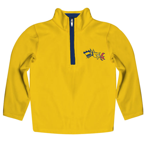 Drexel University Dragons Hand Sketched Vive La Fete Impressions Artwork  Gold Quarter Zip Pullover V1