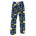 Drexel University Dragons Repeat Print Hand Sketched Vive La Fete Impressions Artwork Womens  Blue  Lounge Pants