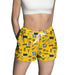 Drexel University Dragons Repeat Print Hand Sketched Vive La Fete Impressions Artwork Womens Gold Lounge Shorts