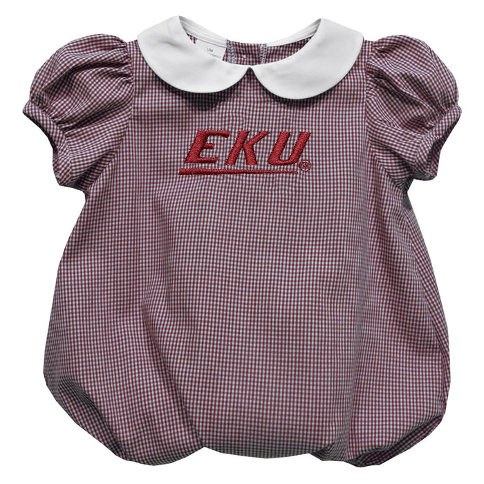 Eastern Kentucky Colonels EKU Embroidered Maroon Girls Baby Bubble Short Sleeve