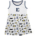 East Tennessee Buccaneers Sleeveless Tank Dress Girls White Repeat Print Hand Sketched Vive La Fete Impressions