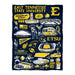 East Tennessee Buccaneers Navy Hand Sketched Vive La Fete Impressions Artwork Plush Soft Minky Blanket 36 x 48