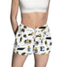 East Tennessee Buccaneers Repeat Print Hand Sketched Vive La Fete Impressions Artwork Womens White Lounge Shorts