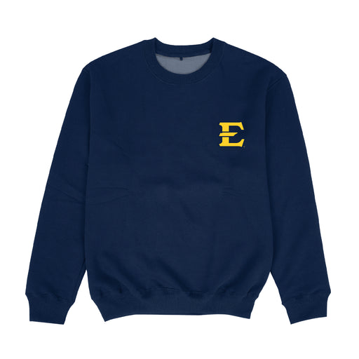 East Tennessee Buccaneers Hand Sketched Vive La Fete Impressions Artwork Womens  Navy Crewneck Sweatshirt