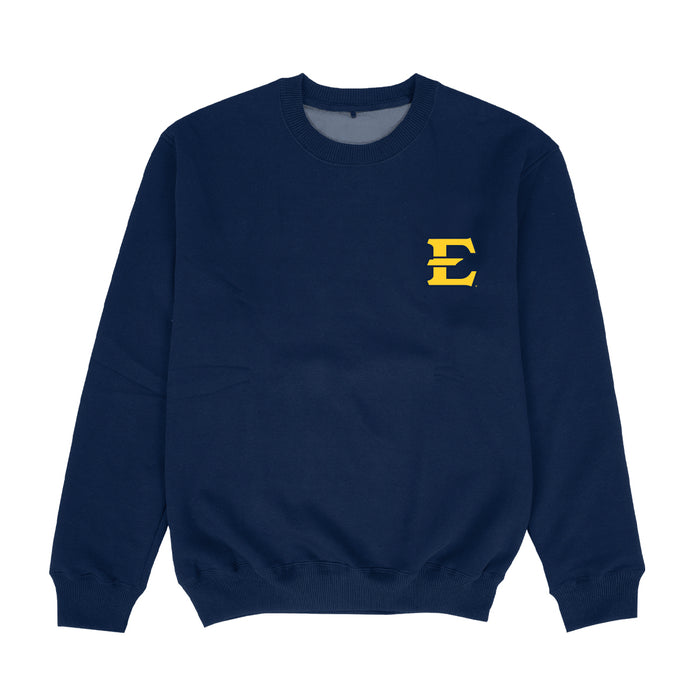 East Tennessee Buccaneers Hand Sketched Vive La Fete Impressions Artwork Womens  Navy Crewneck Sweatshirt