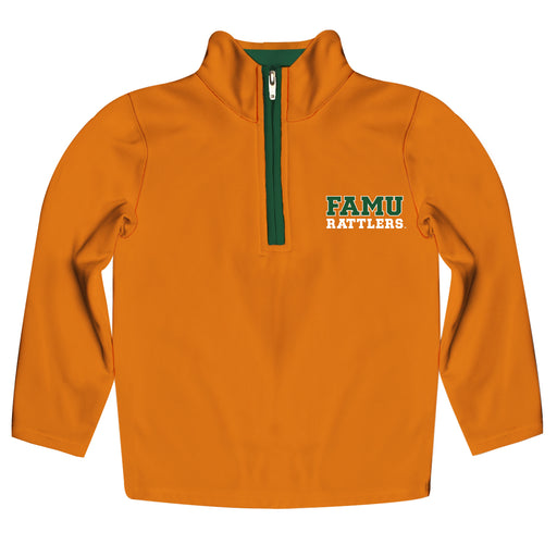 Florida A&M University Rattlers Hand Sketched Vive La Fete Impressions Artwork  Orange Quarter Zip Pullover V1