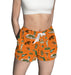 Florida A&M University Rattlers Repeat Print Hand Sketched Vive La Fete Impressions Artwork Womens Orange Lounge Shorts