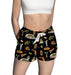 Florida A&M University Rattlers Repeat Print Hand Sketched Vive La Fete Impressions Artwork Womens Black Lounge Shorts