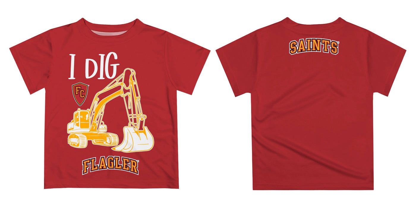 Flagler College St. Augustine Vive La Fete Excavator Boys Game Day Red Short Sleeve Tee - Vive La Fête - Online Apparel Store