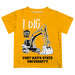 Fort Hays State University Tigers FHSU Vive La Fete Excavator Boys Game Day Gold Short Sleeve Tee