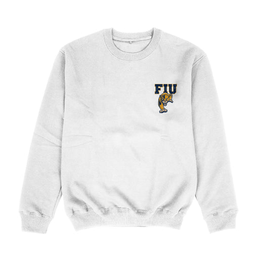 FIU Panthers Hand Sketched Vive La Fete Impressions Artwork Womens  White Crewneck Sweatshirt