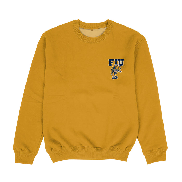 FIU Panthers Hand Sketched Vive La Fete Impressions Artwork Womens  Gold Crewneck Sweatshirt