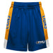 Florida Memorial Lions Vive La Fete Game Day Blue Stripes Boys Solid Orange Athletic Mesh Short