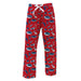 Florida Atlantic Owls Repeat Print Hand Sketched Vive La Fete Impressions Artwork Womens  Red  Lounge Pants