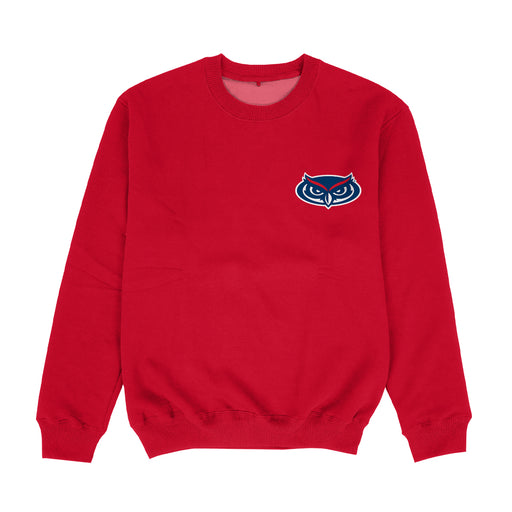 Florida Atlantic Owls Hand Sketched Vive La Fete Impressions Artwork Womens  Red Crewneck Sweatshirt