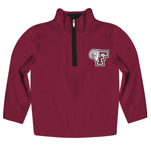 Fordham Rams Hand Sketched Vive La Fete Impressions Artwork  Maroon Quarter Zip Pullover V1