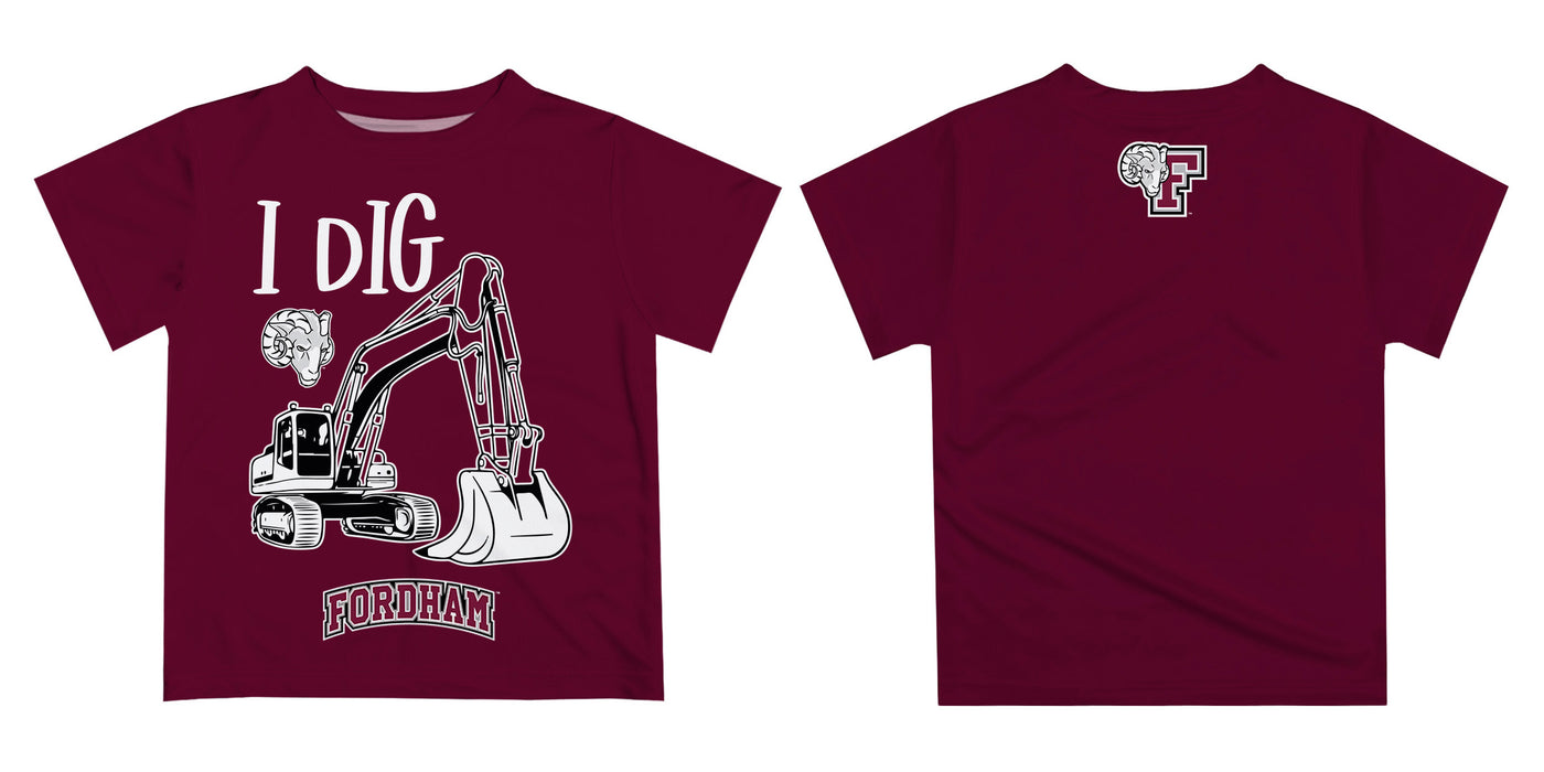 Fordham Rams Vive La Fete Excavator Boys Game Day Maroon Short Sleeve Tee - Vive La Fête - Online Apparel Store