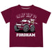 Fordham Rams  Vive La Fete Monster Truck Boys Game Day Maroon Short Sleeve Tee