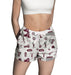 Fordham Rams Repeat Print Hand Sketched Vive La Fete Impressions Artwork Womens White Lounge Shorts