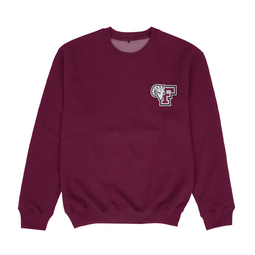 Fordham Rams Hand Sketched Vive La Fete Impressions Artwork Womens  Maroon Crewneck Sweatshirt