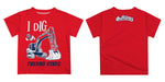 Fresno State Bulldogs Vive La Fete Excavator Boys Game Day Red Short Sleeve Tee - Vive La Fête - Online Apparel Store