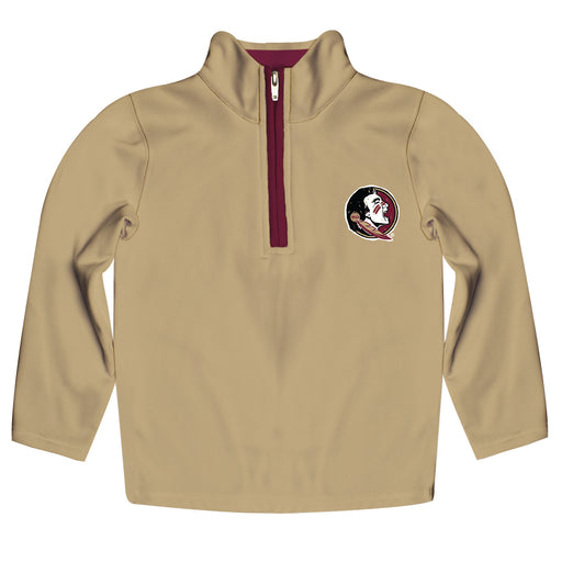 Florida State Seminoles Hand Sketched Vive La Fete Impressions Artwork  Gold Quarter Zip Pullover V1