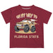 Florida State Seminoles Vive La Fete Monster Truck Boys Game Day Garnet Short Sleeve Tee