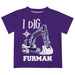 Furman Paladins Vive La Fete Excavator Boys Game Day Purple Short Sleeve Tee