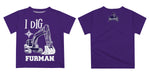 Furman Paladins Vive La Fete Excavator Boys Game Day Purple Short Sleeve Tee - Vive La Fête - Online Apparel Store