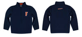 Cal State Fullerton Titans Vive La Fete Logo and Mascot Name Womens Blue Quarter Zip Pullover - Vive La Fête - Online Apparel Store
