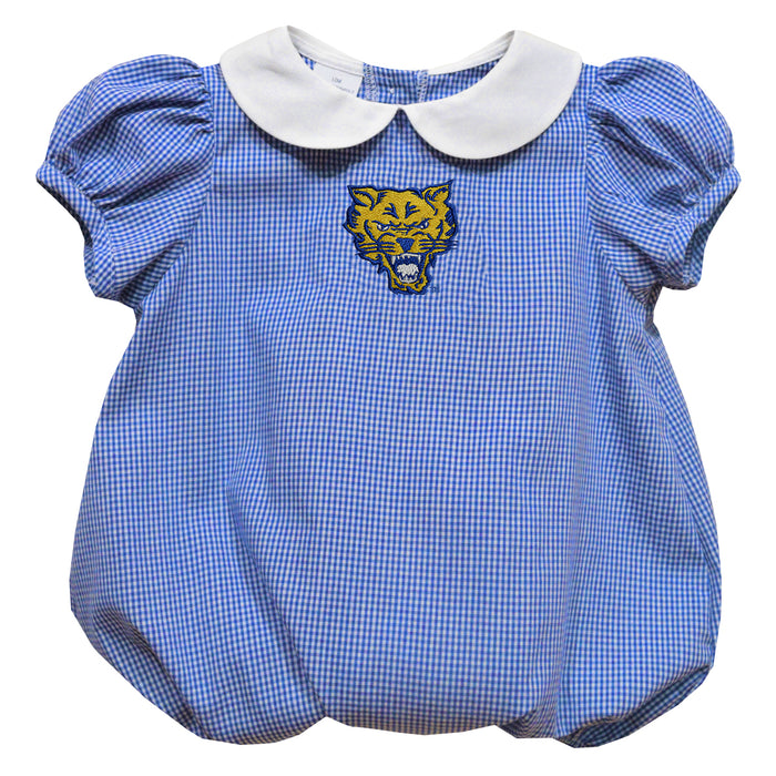 Fort Valley State Wildcats FVSU Embroidered Royal Girls Baby Bubble Short Sleeve