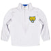 Fort Valley State Wildcats Vive La Fete Logo and Mascot Name Womens White Quarter Zip Pullover