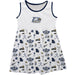 Georgia Southern Eagles Sleeveless Tank Dress Girls White Repeat Print Hand Sketched Vive La Fete Impressions