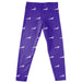 Grand Canyon GCU Lopes Vive La Fete Girls Game Day All Over Logo Elastic Waist Classic Play Purple Leggings Tights