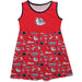 Gonzaga University Bulldogs Zags GU Sleeveless Tank Dress Girls Red Repeat Print Hand Sketched Vive La Fete Impressions