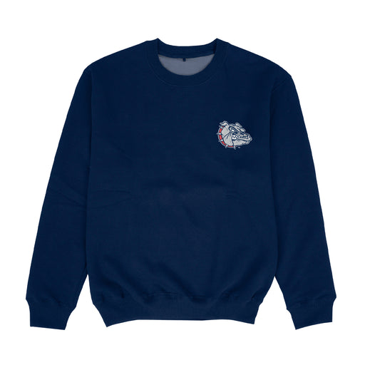 Gonzaga University Bulldogs Zags GU Hand Sketched Vive La Fete Impressions Artwork Womens  Blue Crewneck Sweatshirt