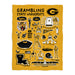 Grambling State Tigers GSU Gold Hand Sketched Vive La Fete Impressions Artwork Plush Soft Minky Blanket 36 x 48