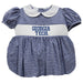 Ole Miss Rebels Smocked Navy Gingham Girls Bubble