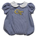 Georgia Tech Yellow Jackets Embroidered Navy Girls Baby Bubble Short Sleeve