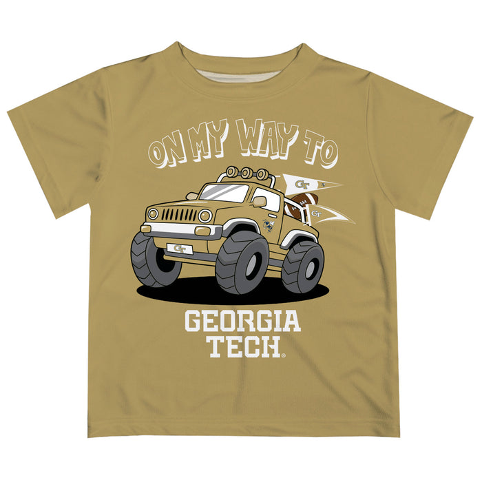 Georgia Tech Yellow Jackets  Vive La Fete Monster Truck Boys Game Day Gold Short Sleeve Tee