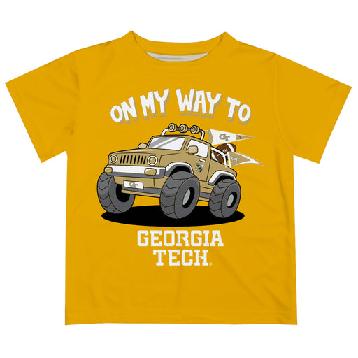 Georgia Tech Yellow Jackets  Vive La Fete Monster Truck Boys Game Day Gold Short Sleeve Tee