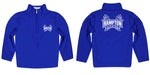 Hampton Pirates Vive La Fete Logo and Mascot Name Womens Blue Quarter Zip Pullover - Vive La Fête - Online Apparel Store