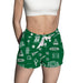 Hawaii Rainbow Warriors Repeat Print Hand Sketched Vive La Fete Impressions Artwork Womens Green Lounge Shorts