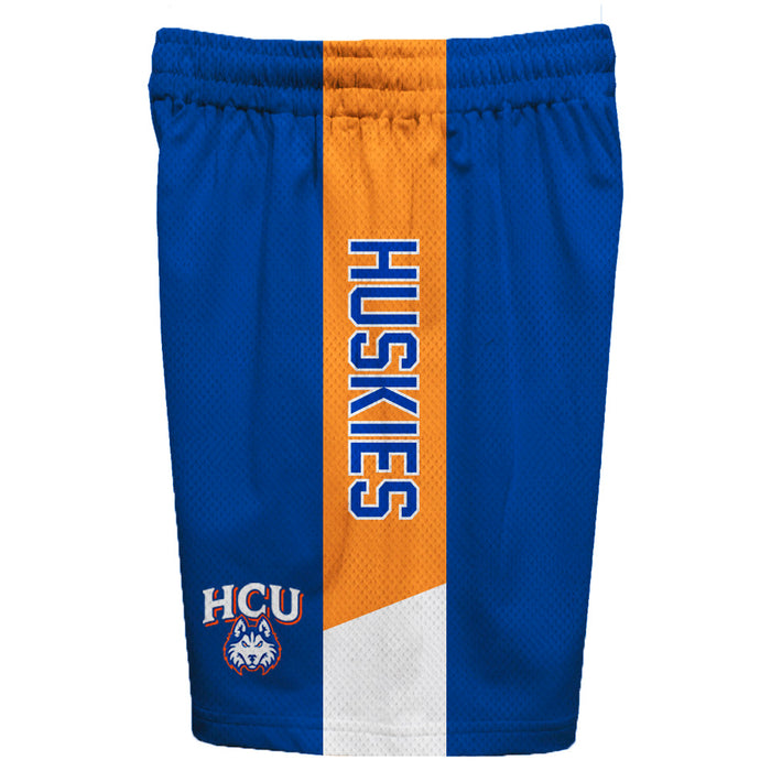 Houston Christian Huskies Vive La Fete Game Day Blue Stripes Boys Solid Orange Athletic Mesh Short - Vive La Fête - Online Apparel Store