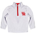 University of Houston Cougars Hand Sketched Vive La Fete Impressions Artwork  White Quarter Zip Pullover V1