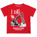 University of Houston Cougars Vive La Fete Excavator Boys Game Day Red Short Sleeve Tee