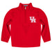 Houston Cougars Vive La Fete Logo and Mascot Name Womens Red Quarter Zip Pullover