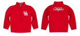 Houston Cougars Vive La Fete Logo and Mascot Name Womens Red Quarter Zip Pullover - Vive La Fête - Online Apparel Store